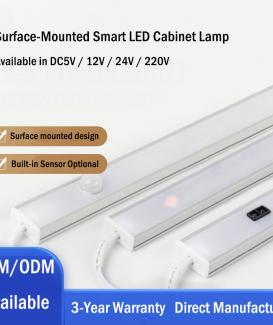 500mm 8W Smart Slim Surface Mount Intelligent Under Cabinet Rigid LED Strip Light with Built-in Infrared Sensor